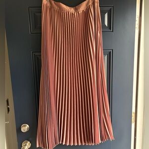 SHEIN Blush A-Line Pleated Skirt